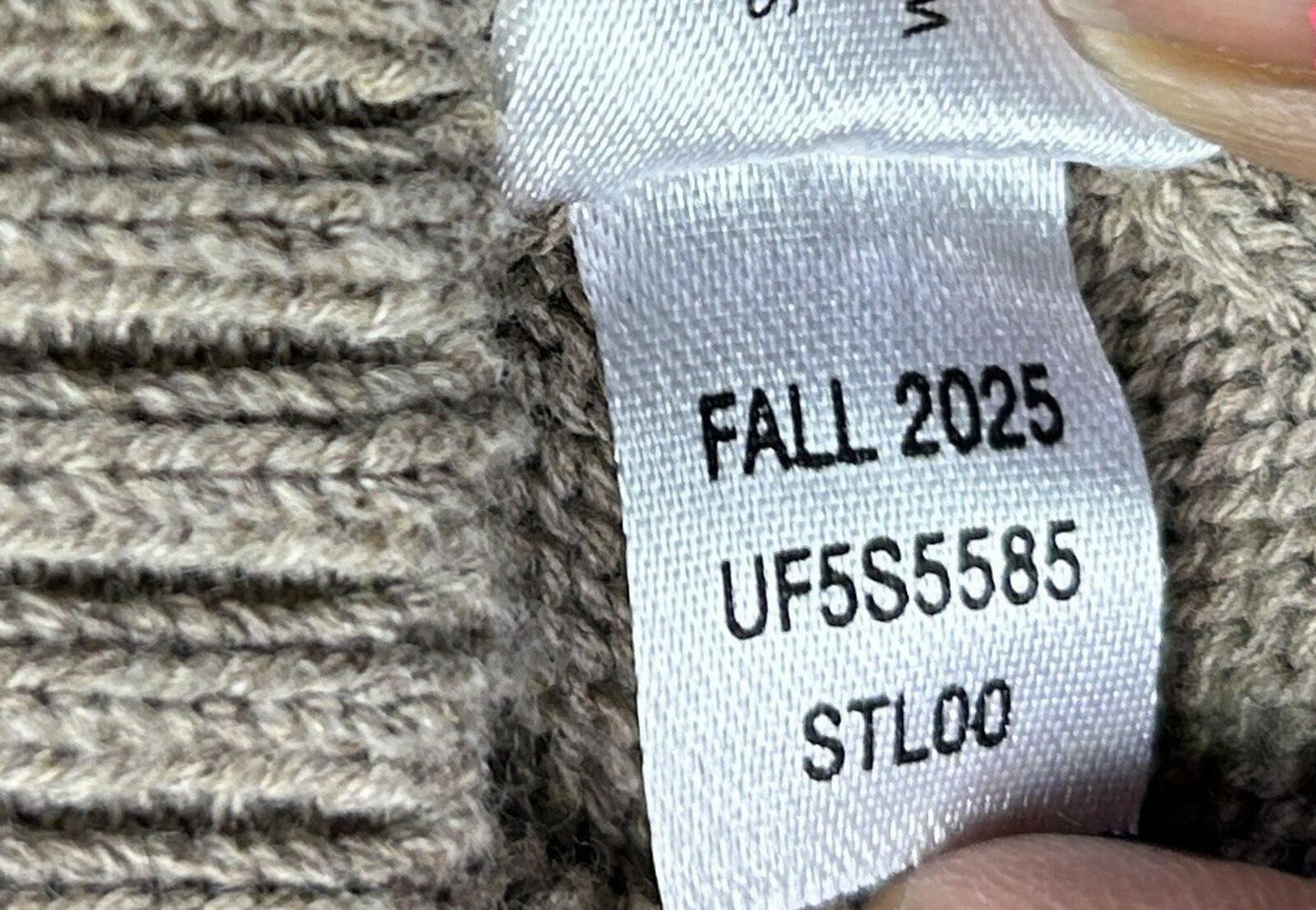 U.S. Polo Assn Quarter Zip Sweater Men’s Medium Tan Beige Textured Knit Pullover