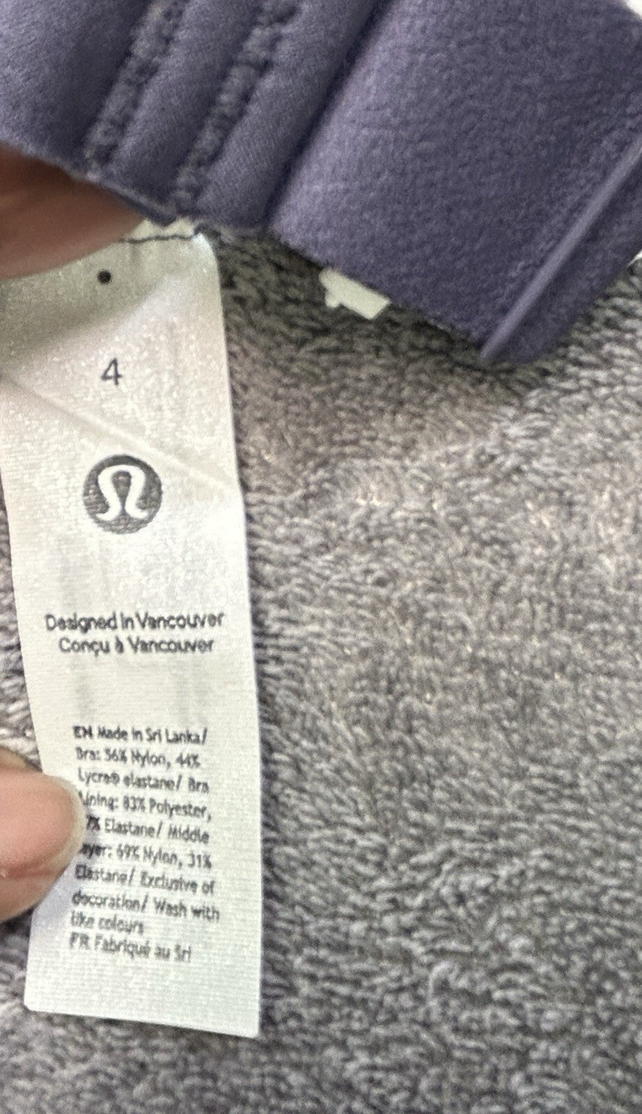 Lululemon Ultralu Square-Neck Workout Bra Nightfall size 4 NWT