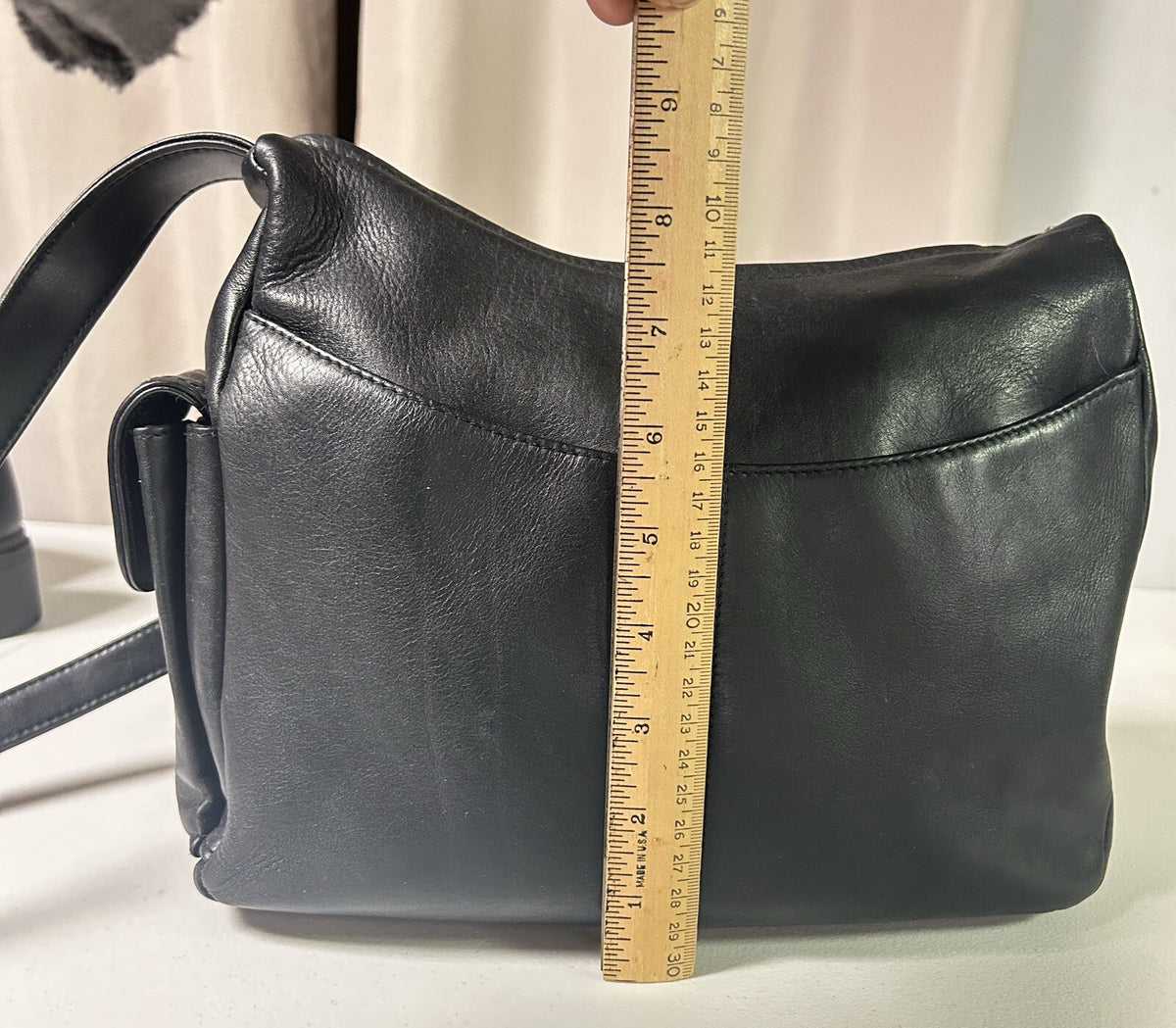 Liz Claiborne Genuine Leather Black Shoulder Bag