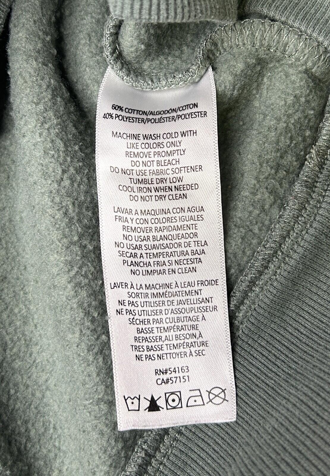 Calvin Klein Performance Hoodie Womens Medium Sage Green Cropped Sweatshirt
