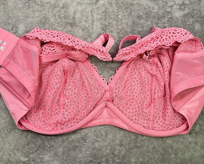 Curvy Couture Intimates 42G Pink Lace Racerback Underwire Bra D1280E
