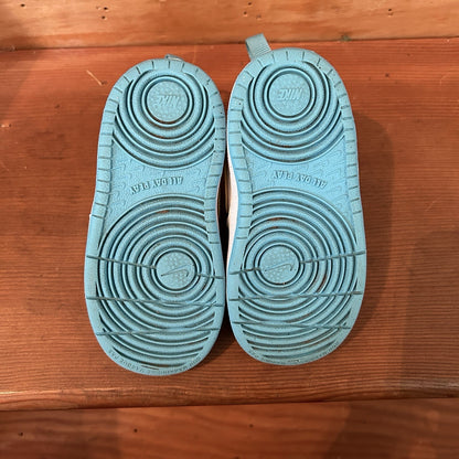 Nike Court Borough Low 2 Toddler 7C White Blue Volt Sneakers BQ5453-122