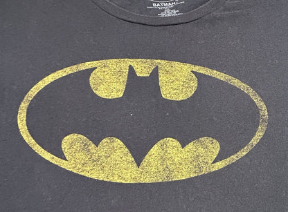 Batman Mens XXL T Shirt Black Yellow Logo DC Comics Graphic Tee 2XL