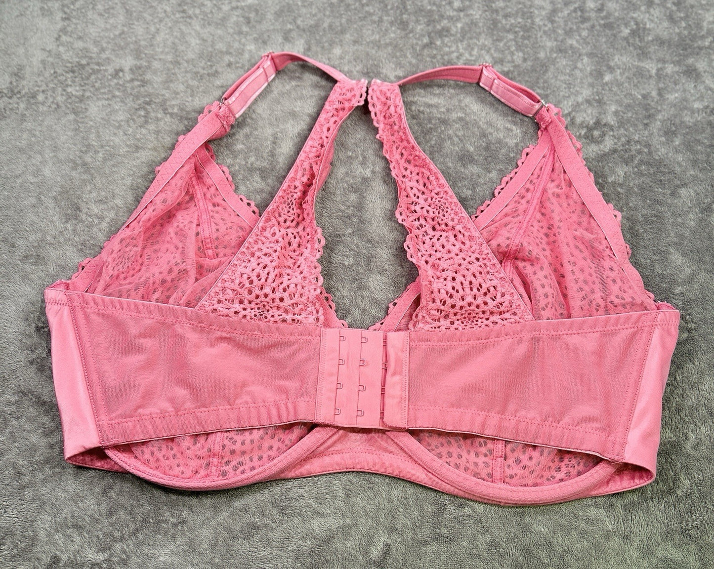 Curvy Couture Intimates 42G Pink Lace Racerback Underwire Bra D1280E