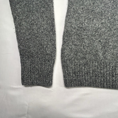 Original Penguin 100% Lambswool Gray V-Neck Sweater Men's Large Logo Soft