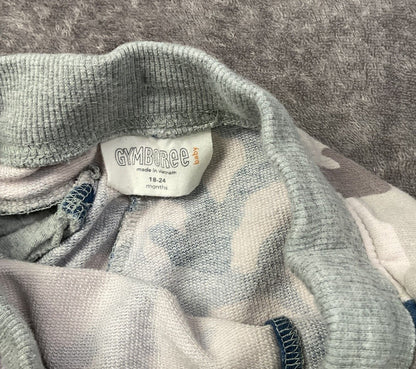 Gymboree Camo Knit Shorts 18-24 Months Blue Green Gray Pull On Drawstring Pocket