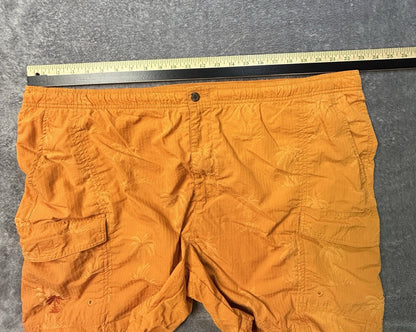 Tommy Bahama Men’s XL Orange Palm Tree Swim Trunks Cargo Board Shorts