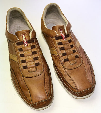 Pikolinos Men’s Brown Leather Slip On Comfort Shoes. EU-44, US 11 Casual Walking