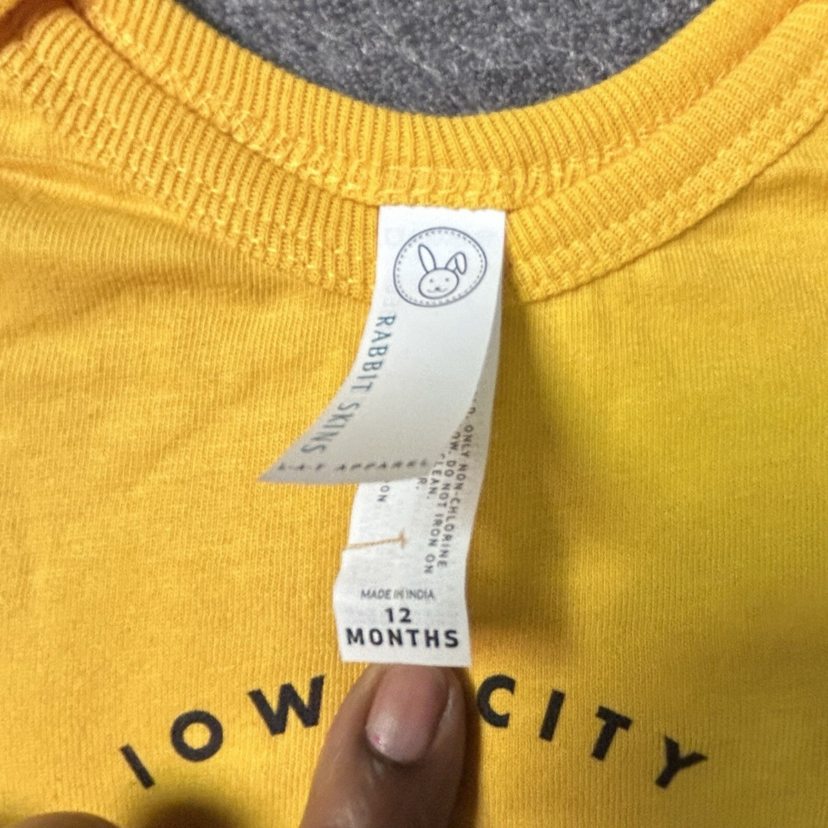 Iowa City Wave Fights Together Baby Bodysuit 12months Rabbit Skins