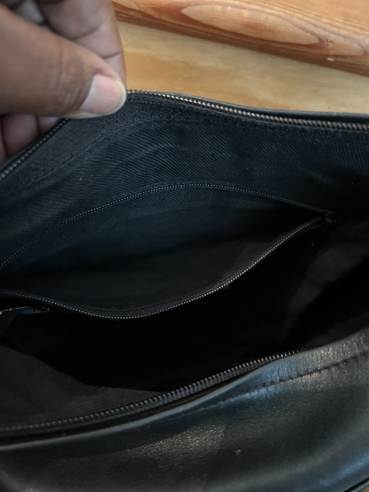 Liz Claiborne Genuine Leather Black Shoulder Bag