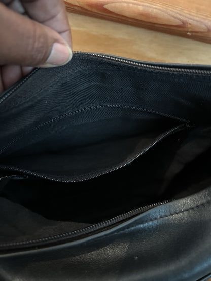 Liz Claiborne Genuine Leather Black Shoulder Bag