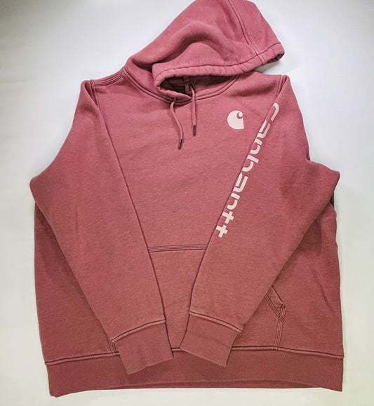 Carhartt Relaxed Fit Hoodie XXL 2XL Pink Rose Dust Pullover Hooded Sweatshirt