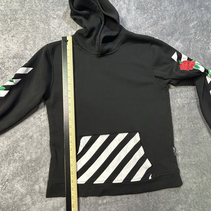 Brooklyn Cloth Rose Stripe Hoodie Black (Youth) L