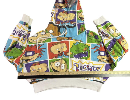 Rugrats Cropped Hoodie Women’s Medium Nickelodeon Pullover Sweats Cartoon