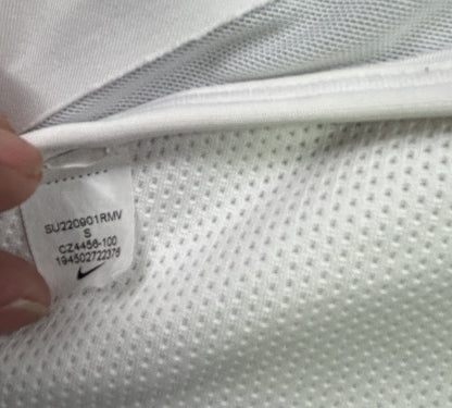 Nike Women’s Sports Bra Size Small White Gray Adjustable Strap Racerback