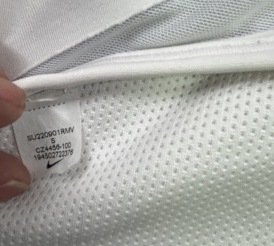Nike Women’s Sports Bra Size Small White Gray Adjustable Strap Racerback