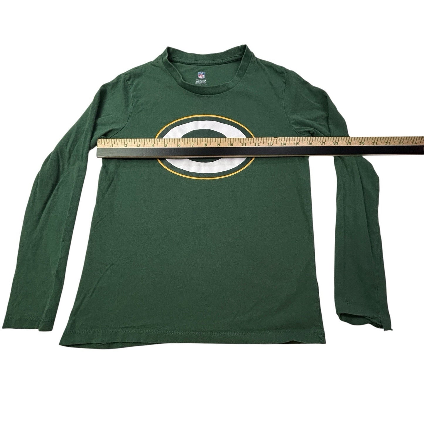 Green Bay Packers Youth Long Sleeve Shirt NFL Team Apparel Green Size 10-12 M