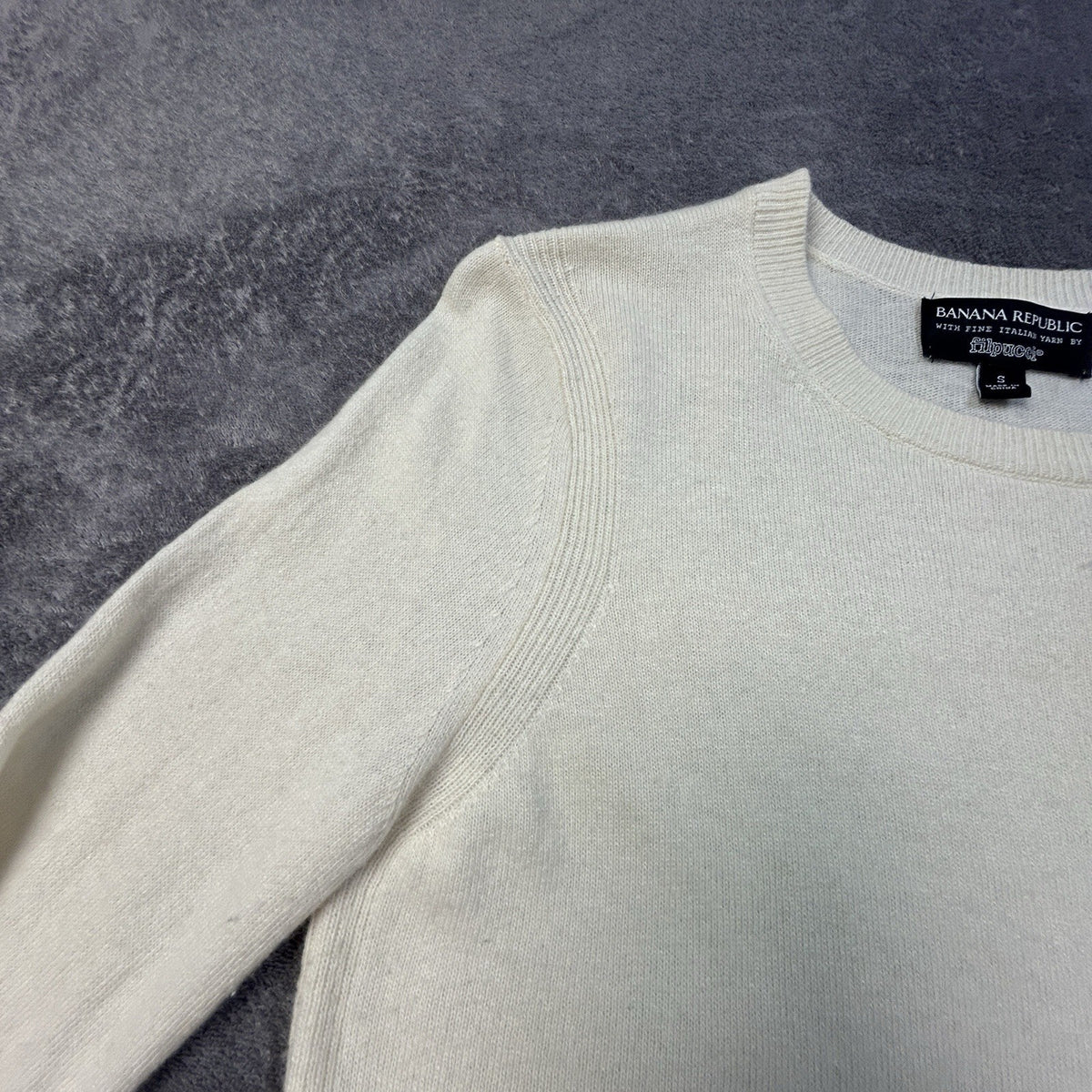 Banana Republic Filpucci Italian Ivory Crewneck Small