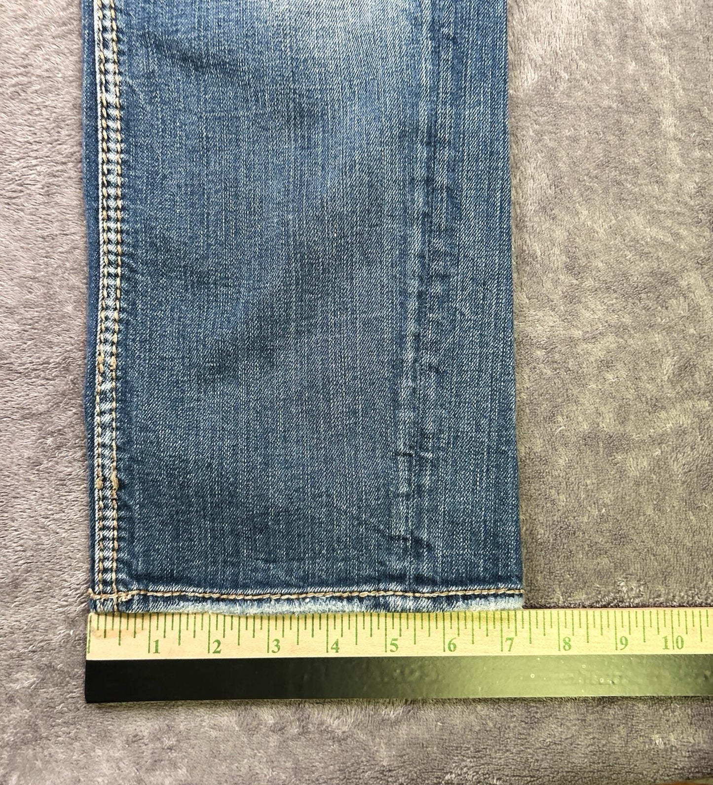 Silver Jeans Sam Womens 28 Low Rise Distressed Bootcut Jeans Medium Wash