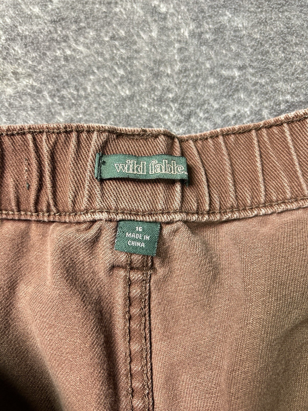 Wild Fable Womens 16 Brown Super High Rise Utility Shorts Cotton Workwear
