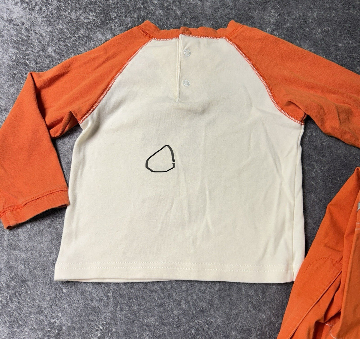 Gymboree Boys 3 Pc Outfit Set 12-24M Robot Shirt Pants Hat Orange Toddler