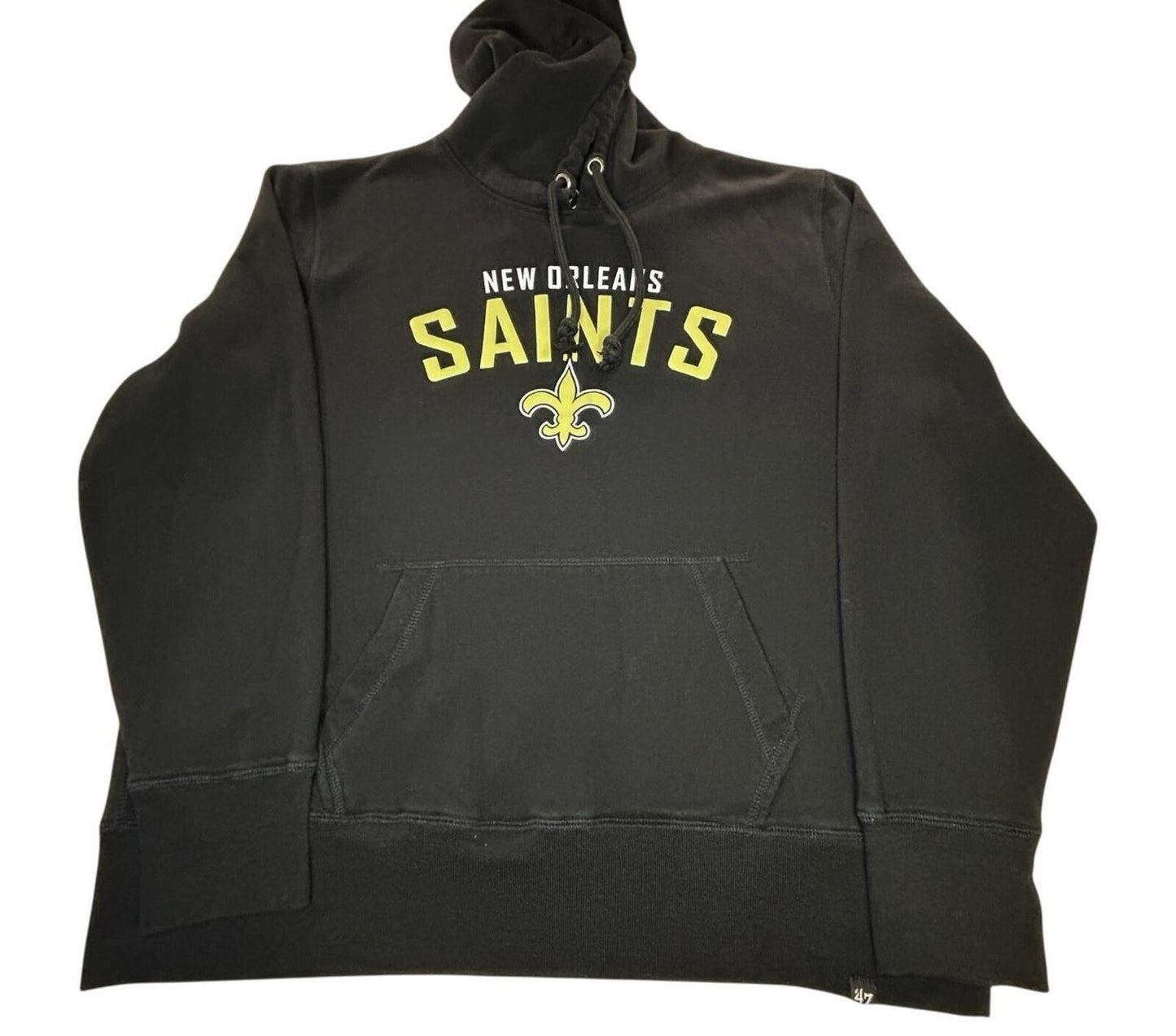 47 Brand New Orleans Saints Hoodie Mens XL Black NFL Pullover Sweatshirt