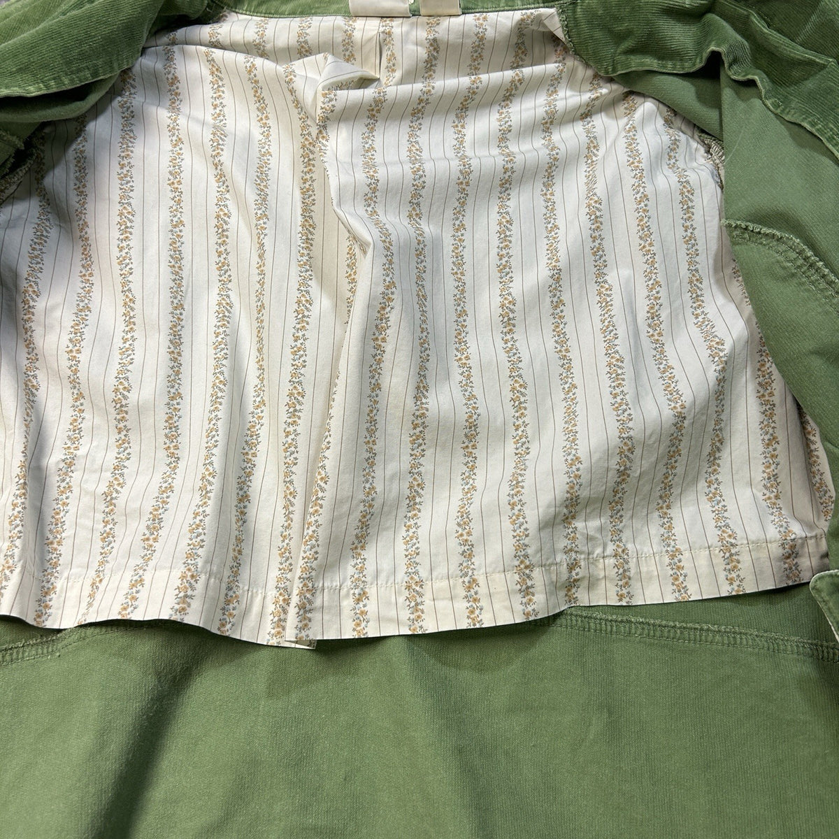 St Johns Bat Corduroy Blazer Jacket Green Lined Stretch 3XL