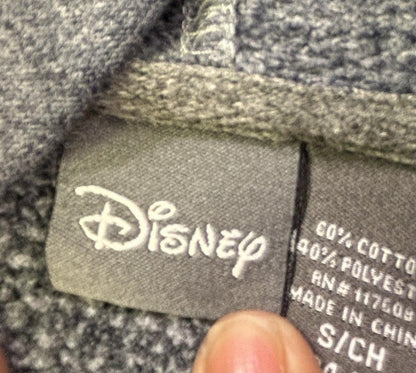 Disney Mickey Mouse Hoodie Sweatshirt Gray Pullover Graphic Adult Small