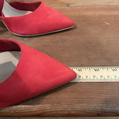 ALDO Red Suede Ybelilla Pointed w/Wrap-Around Elastic Strap