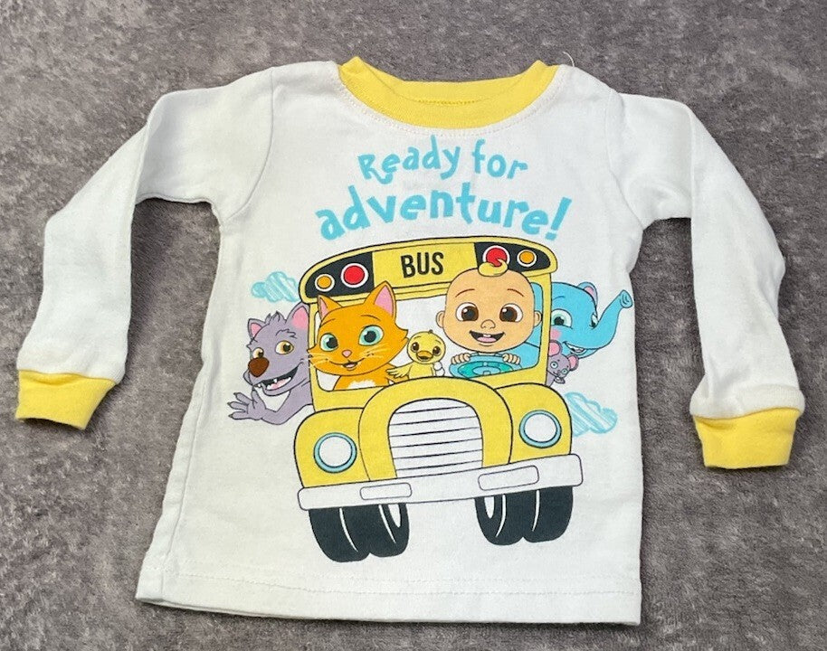 🚌 Cocomelon "Ready for Adventure" Pajama Top (12M)