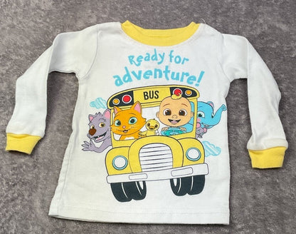 🚌 Cocomelon "Ready for Adventure" Pajama Top (12M)