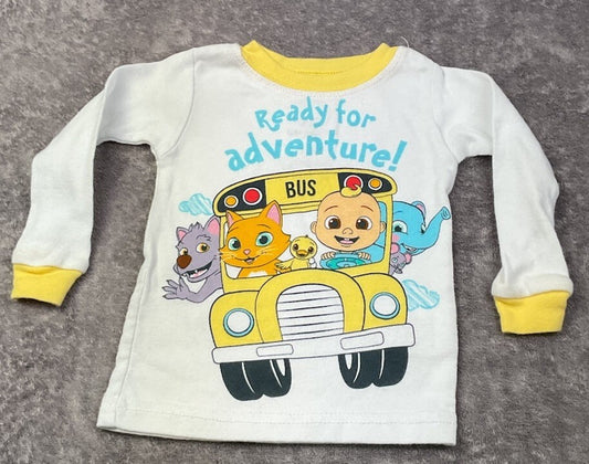 🚌 Cocomelon "Ready for Adventure" Pajama Top (12M)
