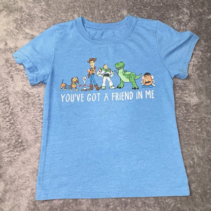 Disney Pixar Toy Story You’ve Got A Friend In Me Blue T-Shirt Toddler 4T