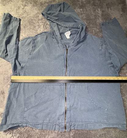 Vintage 90s BTB Better Than Basic A.C.C. Zip Up Jacket Light Blue Canada 1XL