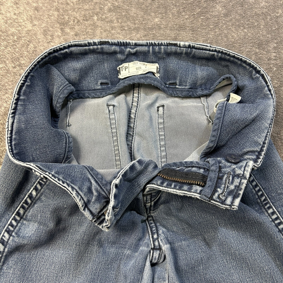 Free People Jeans W26 Frayed Hem Blue