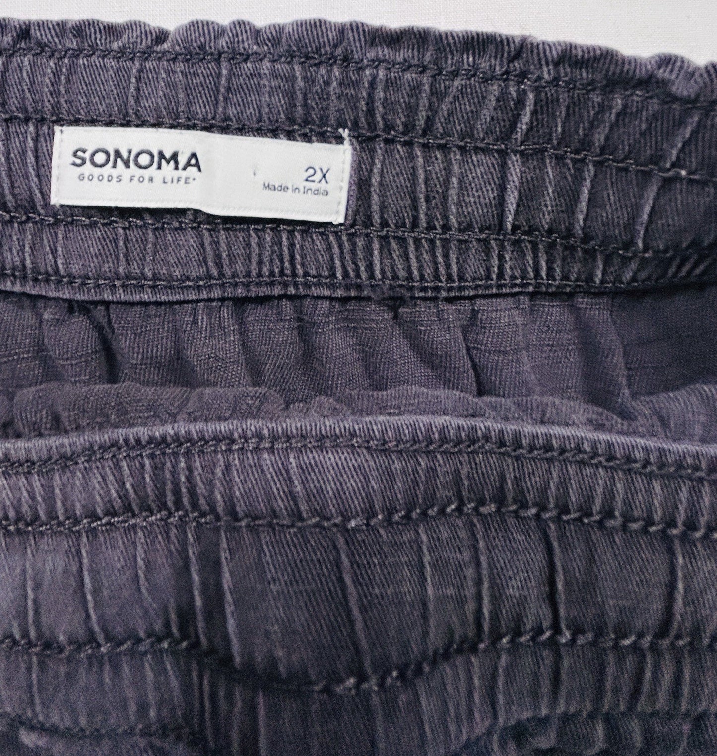 Sonoma Charcoal Gray  Pull On Skirt Women's 2X Lyocell Rayon Drawstring