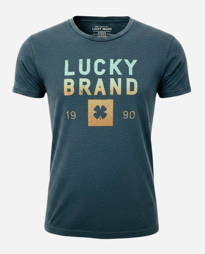 Lucky Brand Women's Graphic T-Shirt Lucky Brand 1990 Clover Blue Size L/G 14-16