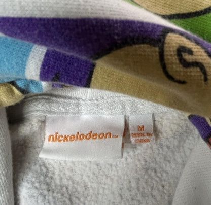 Rugrats Cropped Hoodie Women’s Medium Nickelodeon Pullover Sweats Cartoon