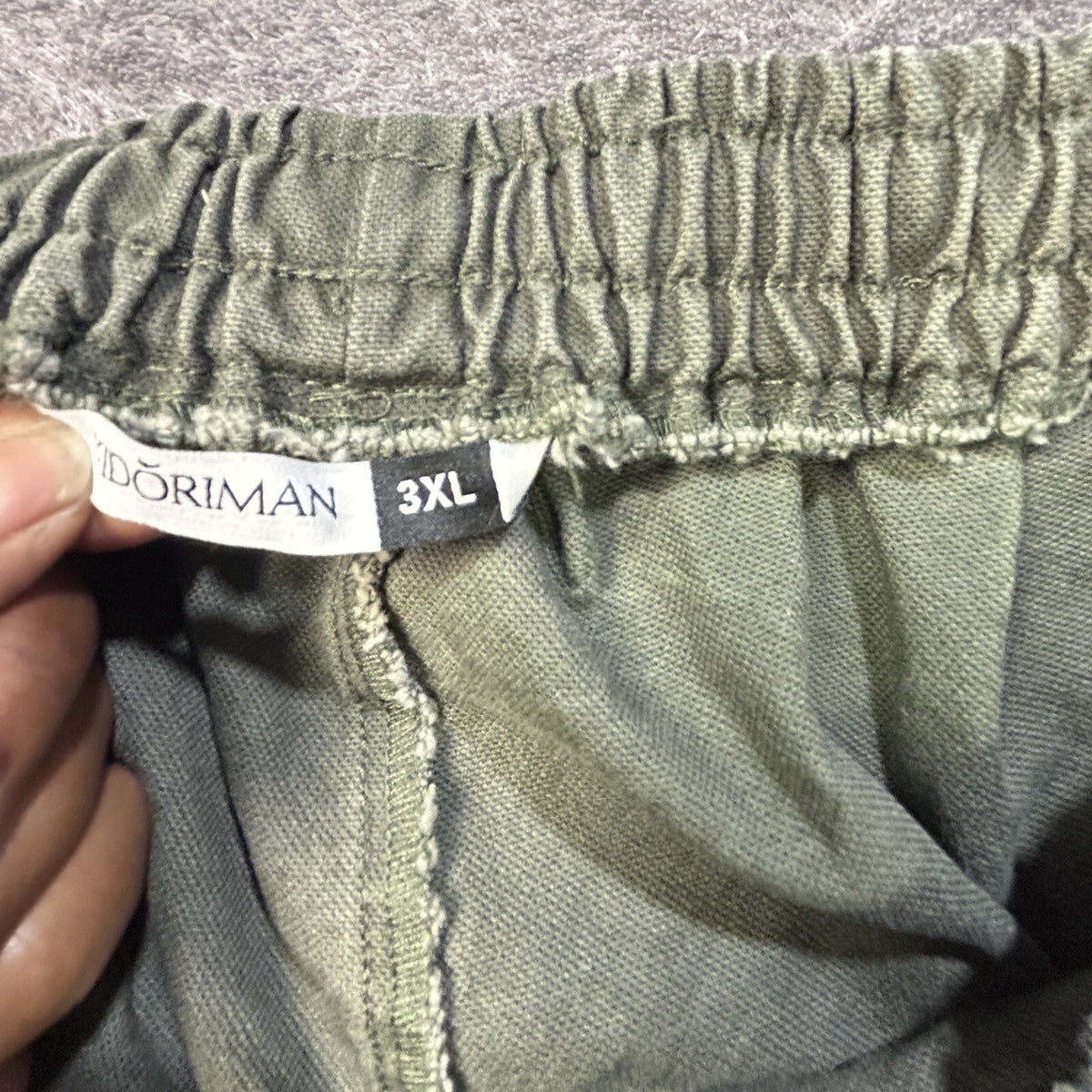Kidoriman Pokku Pants 2.0 Men’s 3XL Green Cotton Baggy Japanese Streetwear