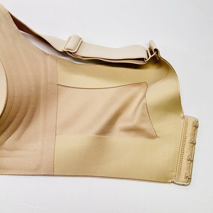 Womens Nude Wireless Comfort Bra Size Large Full Coverage Molded Cups Adjustable