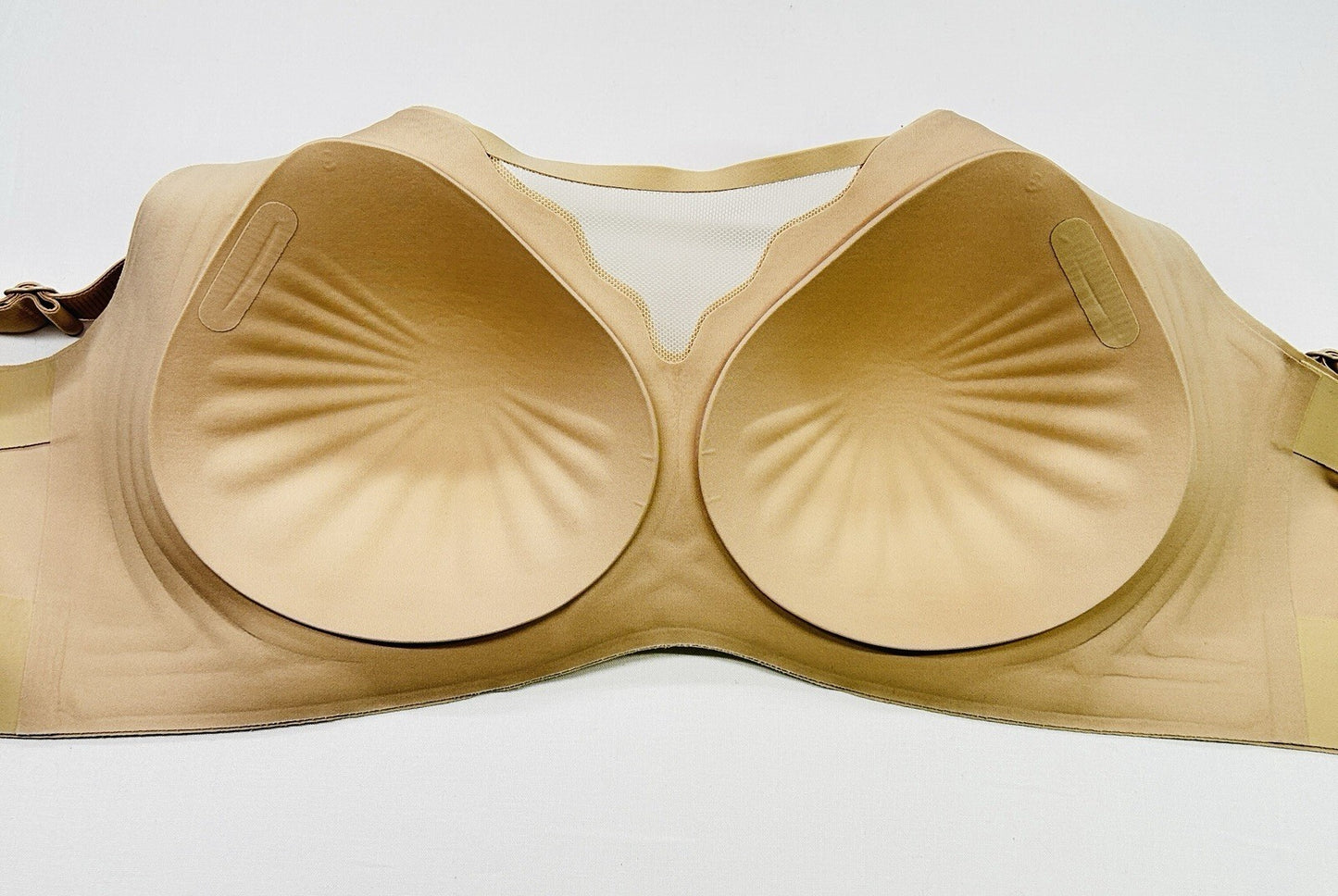 Womens Nude Wireless Comfort Bra Size Large Full Coverage Molded Cups Adjustable