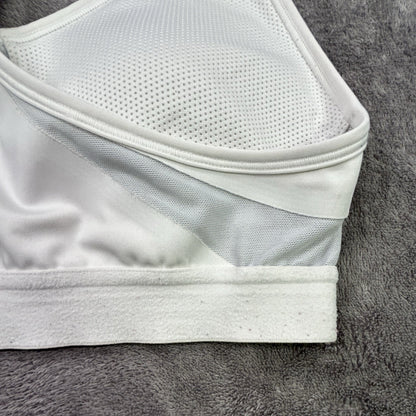Nike Women’s Sports Bra Size Small White Gray Adjustable Strap Racerback