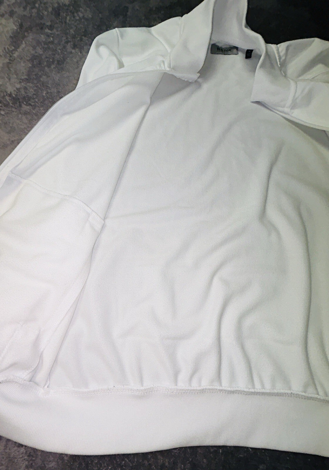 Kenneth Cole New York Mens Medium White Full Zip Athletic Jacket
