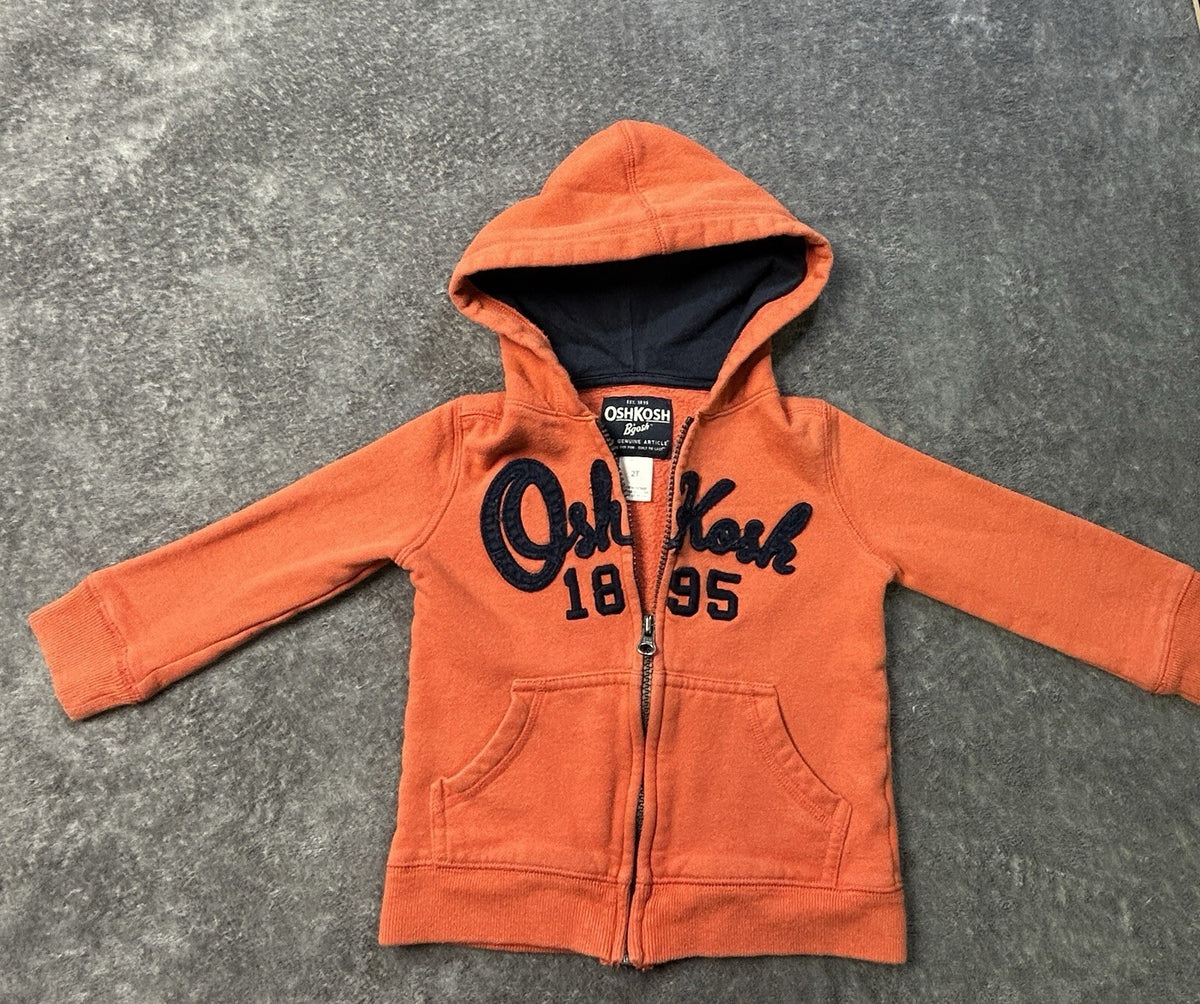 OshKosh B'gosh Toddler Zip Up Hoodie Orange 2T