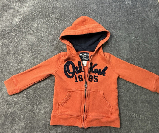 OshKosh B'gosh Toddler Zip Up Hoodie Orange 2T