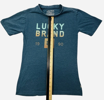 Lucky Brand Women's Graphic T-Shirt Lucky Brand 1990 Clover Blue Size L/G 14-16