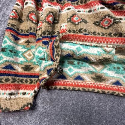 Massive Outdoor Fleece Hoodie Quarter Zip Tribal Aztec Medium