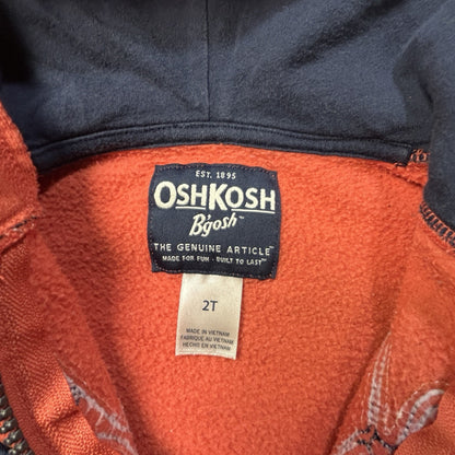 OshKosh B'gosh Toddler Zip Up Hoodie Orange 2T