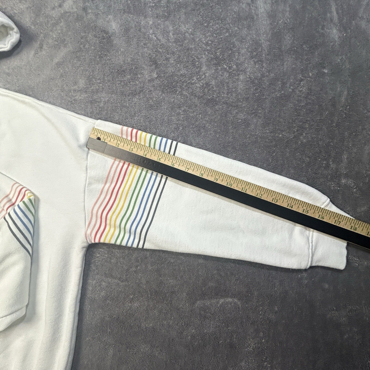 Dance & Marvel Rainbow Sleeve Hoodie White M