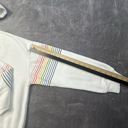 Dance & Marvel Rainbow Sleeve Hoodie White M
